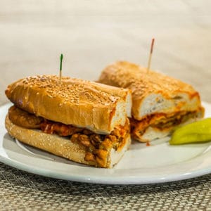Eggplant Parmigiana Sandwich