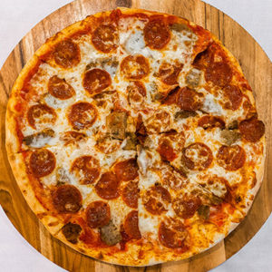 Pepperoni and Meatball Pizza